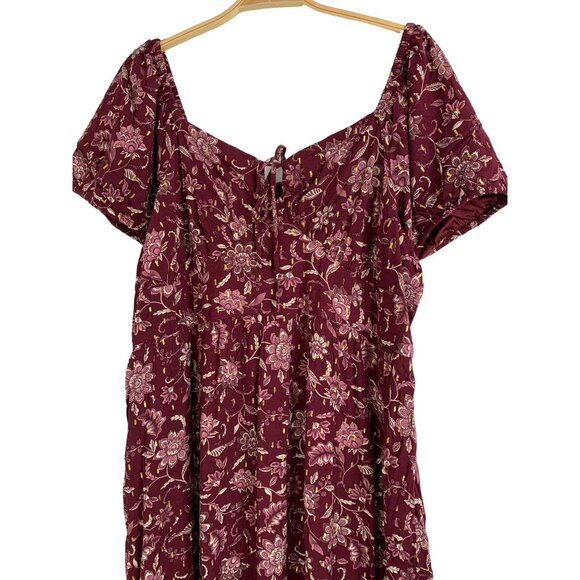 Womens Lane Bryant Peasant Dress Size 18 Off Shoulder Midi Length A-line 6850 - Picture 9 of 15